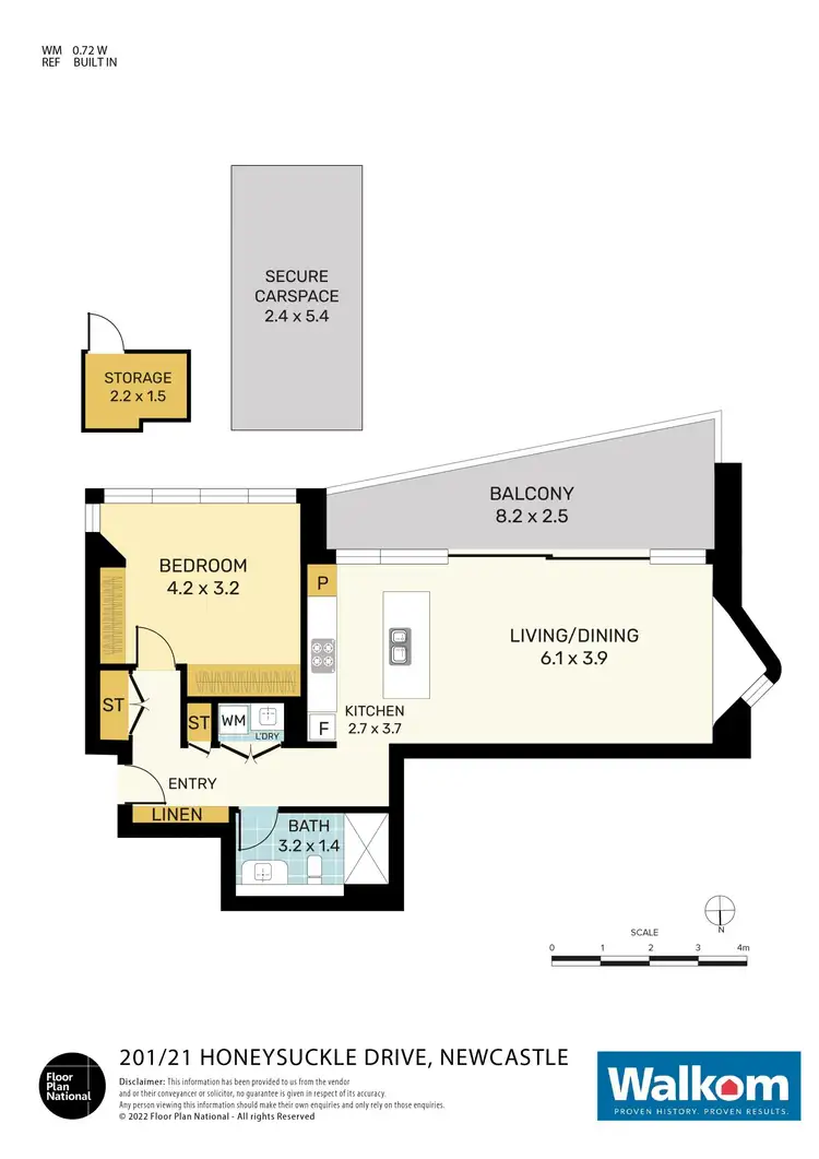 Floorplan of Homely apartment listing, 201/21 Honeysuckle Drive, Newcastle NSW 2300