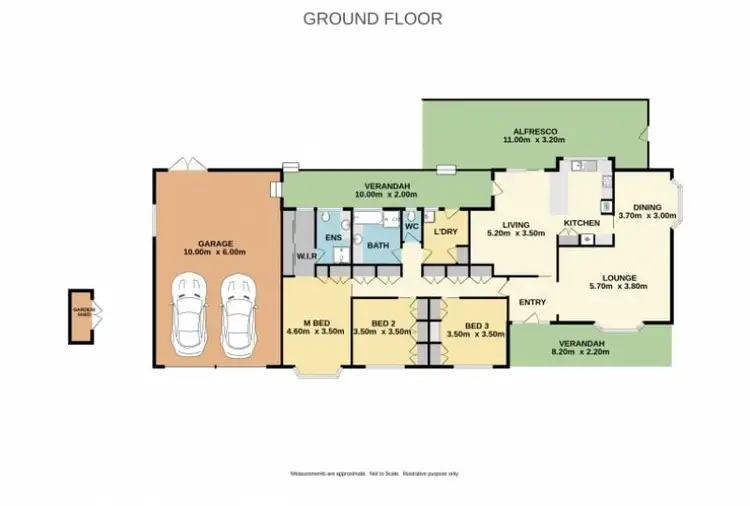 Floorplan of Homely house listing, 7 Sans Souci Drive, Wodonga VIC 3690