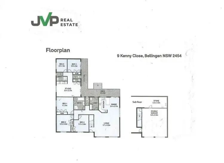 Floorplan of Homely house listing, 9 Kenny Close, Bellingen NSW 2454