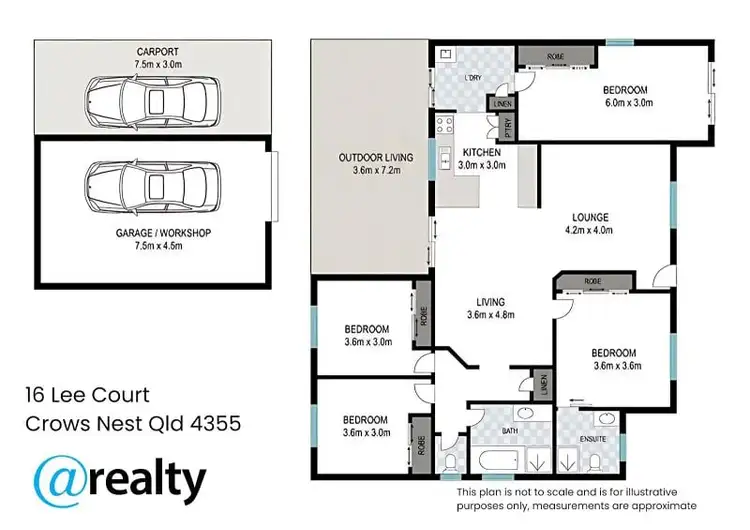 Floorplan of Homely house listing, 16 Lee Court, Crows Nest QLD 4355
