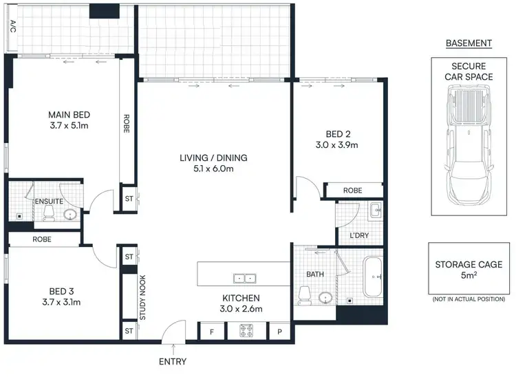 Floorplan of Homely apartment listing, 400/25 George Street, North Strathfield NSW 2137