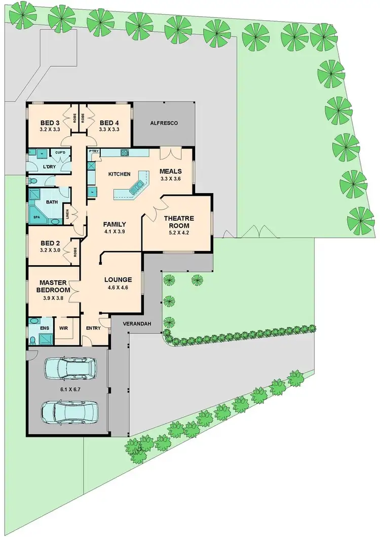 Floorplan of Homely house listing, 6 WILLOWMAVIN COURT, Kilmore VIC 3764