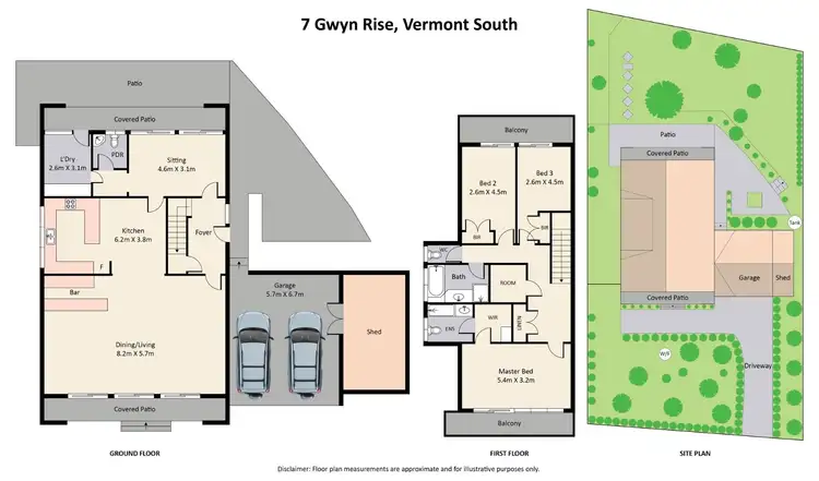 Floorplan of Homely house listing, 7 Gwyn Rise, Vermont South VIC 3133