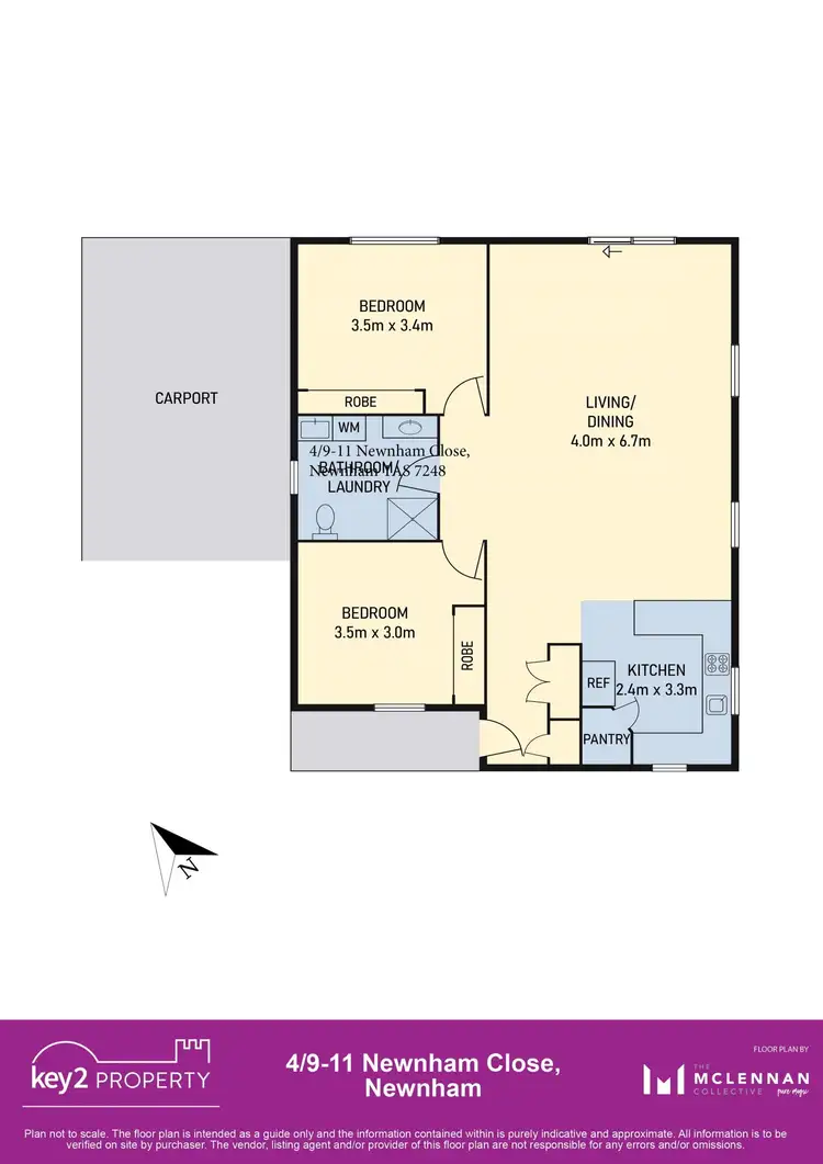 Floorplan of Homely block of units listing, 4/9-11 Newnham Close, Newnham TAS 7248