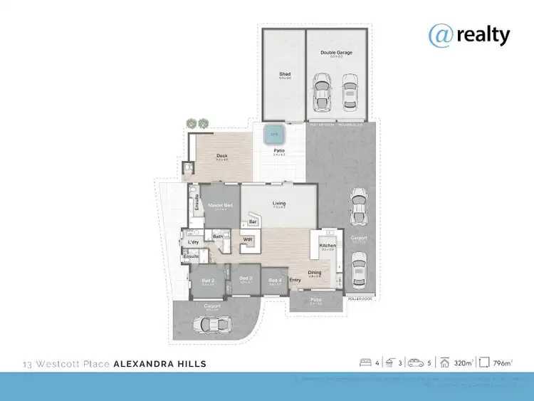 Floorplan of Homely house listing, 13 Westcott Place, Alexandra Hills QLD 4161