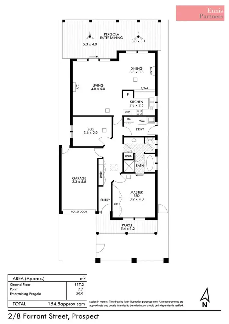 Floorplan of Homely unit listing, Unit 2, 8-10 Farrant Street, Prospect SA 5082