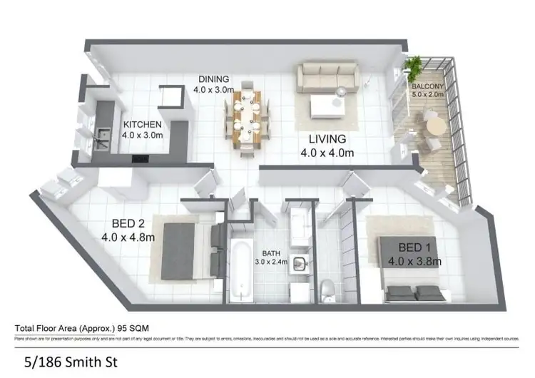 Floorplan of Homely unit listing, 5/186 Smith Street, Larrakeyah NT 820