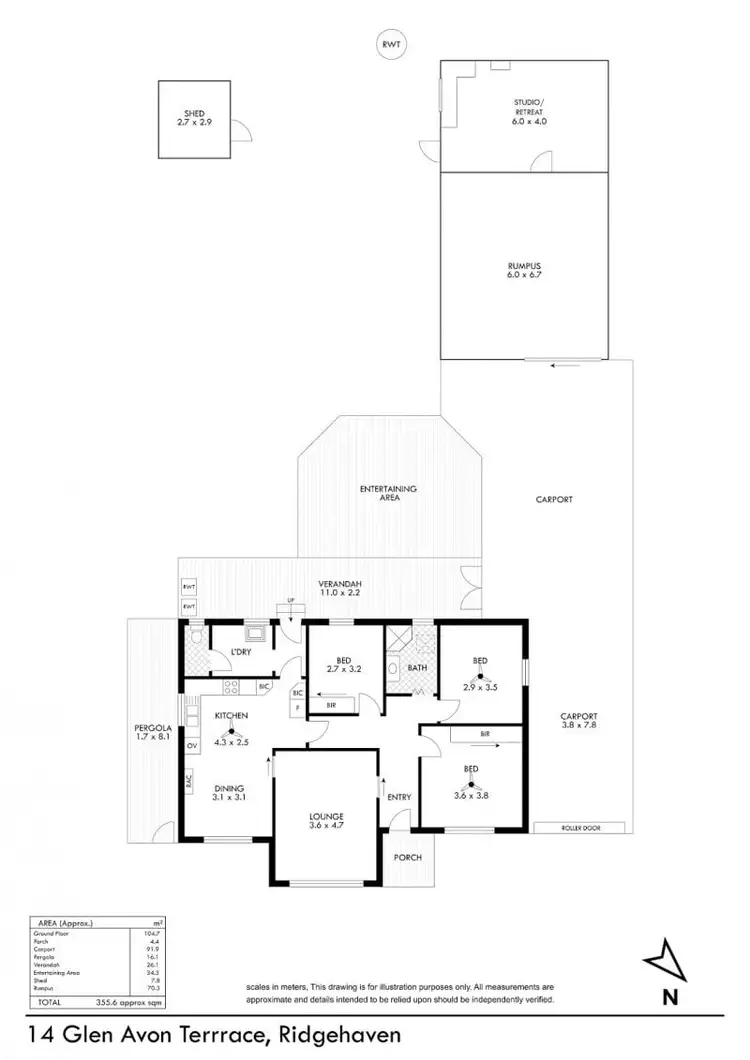 Floorplan of Homely house listing, 14 Glen Avon Terrace, Ridgehaven SA 5097