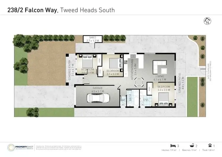 Floorplan of Homely house listing, 238/2 Falcon Way, Tweed Heads South NSW 2486