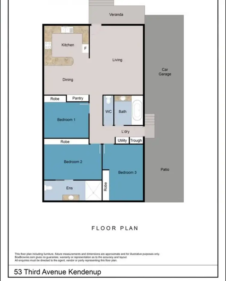 Floorplan of Homely house listing, 53 Third Avenue, Kendenup WA 6323