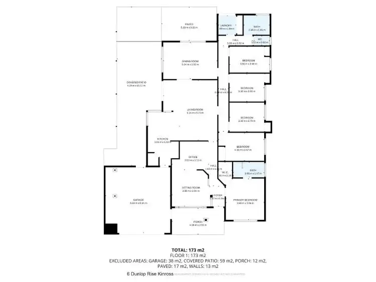 Floorplan of Homely house listing, 6 Dunlop Rise, Kinross WA 6028
