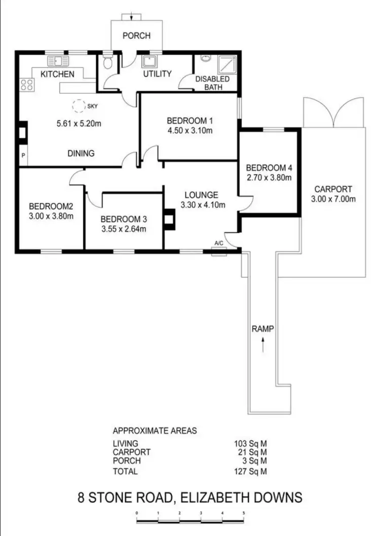 Floorplan of Homely house listing, 8 Stone Road, Elizabeth Downs SA 5113