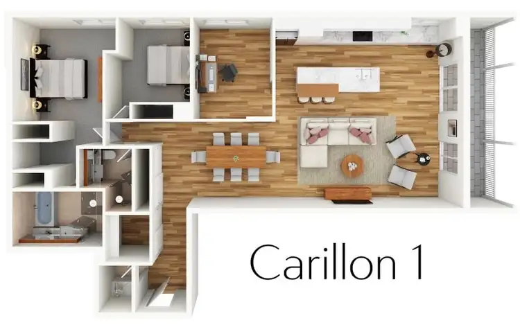 Floorplan of Homely apartment listing, Carillon 1...../'Grandview' - 82 George St, Bathurst NSW 2795