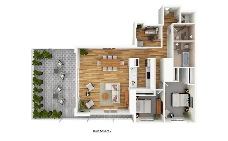 Floorplan of Homely apartment listing, Town Square 2...../'Grandview' 82 George St, Bathurst NSW 2795