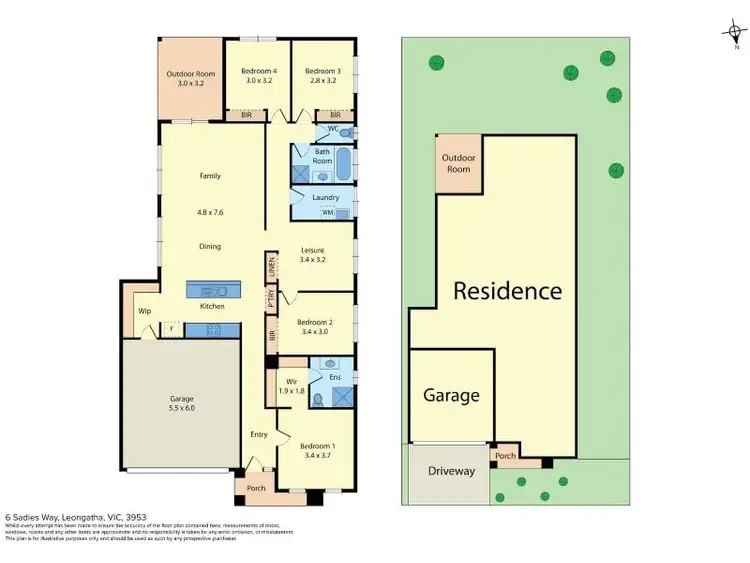 Floorplan of Homely house listing, 6 Sadies Way, Leongatha VIC 3953