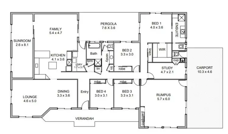 Floorplan of Homely rural property listing, 15 Bradley Crescent, Hodgson Vale QLD 4352