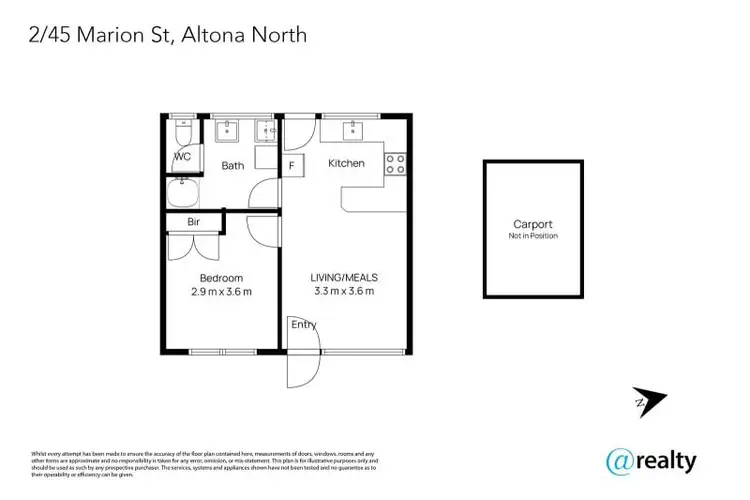 Floorplan of Homely unit listing, 2/45 Marion Street, Altona North VIC 3025