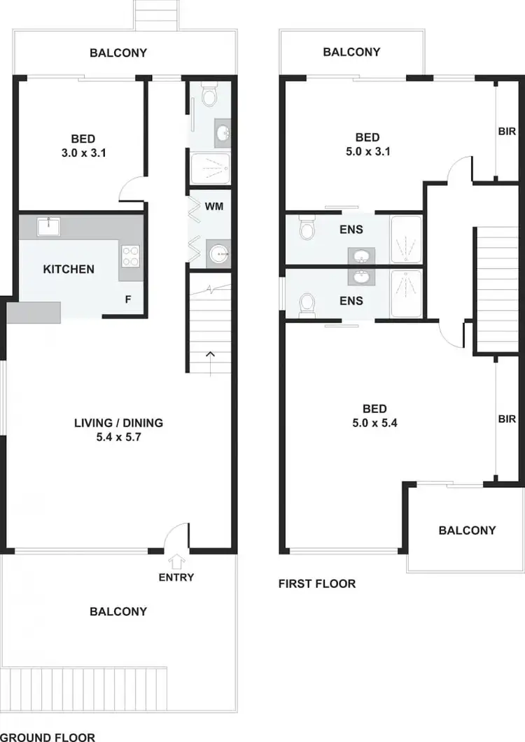 Floorplan of Homely unit listing, 8/33 Hooker Boulevard, Broadbeach Waters QLD 4218