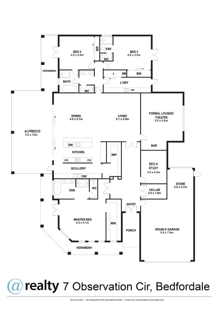 Floorplan of Homely house listing, 7 Observation Circle, Bedfordale WA 6112