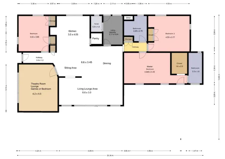 Floorplan of Homely house listing, 90 Shadforth Street, Kerang VIC 3579