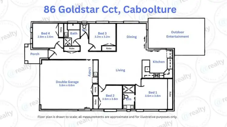 Floorplan of Homely house listing, 86 Goldstar Circuit, Caboolture QLD 4510