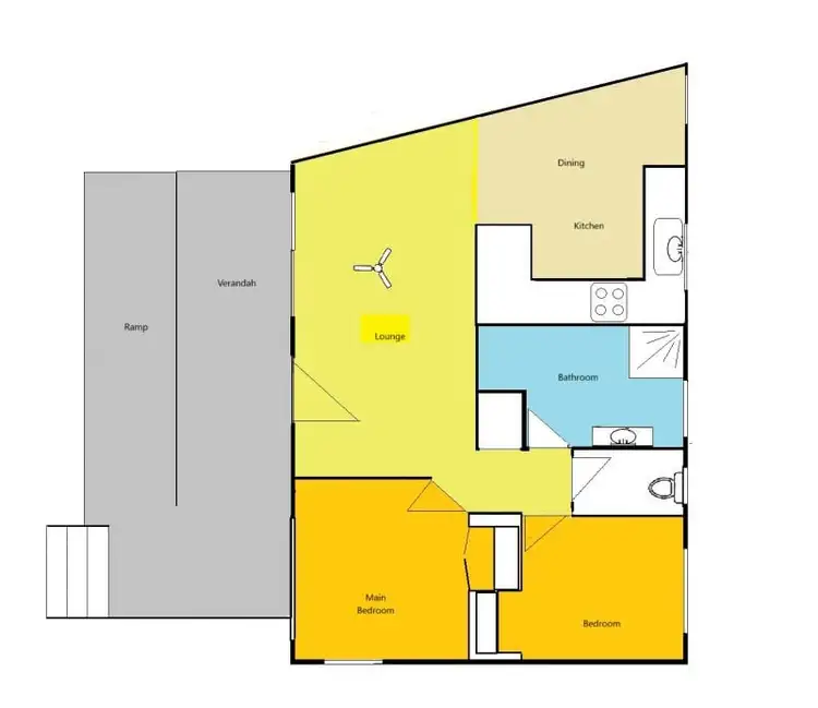 Floorplan of Homely unit listing, 221/46 David Low Way, Diddillibah QLD 4559