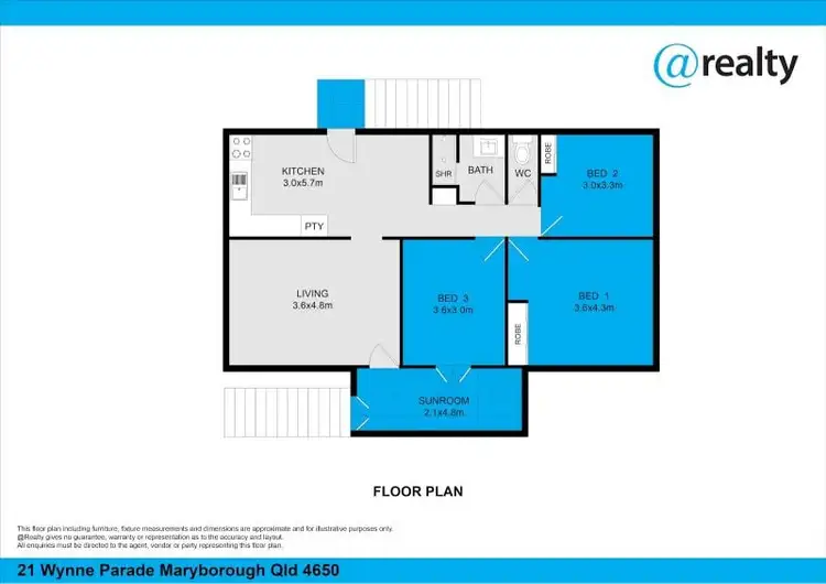 Floorplan of Homely house listing, 21 Wynne Parade, Maryborough QLD 4650
