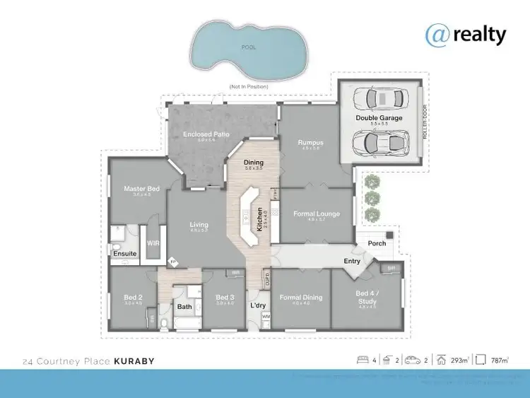 Floorplan of Homely house listing, 24 Courtney Place, Kuraby QLD 4112