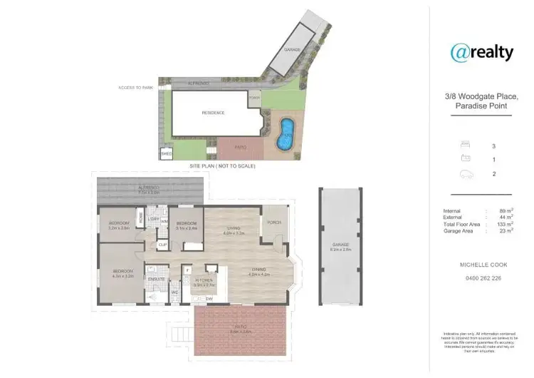 Floorplan of Homely semi-detached listing, 3/8 Woodgate Place, Paradise Point QLD 4216