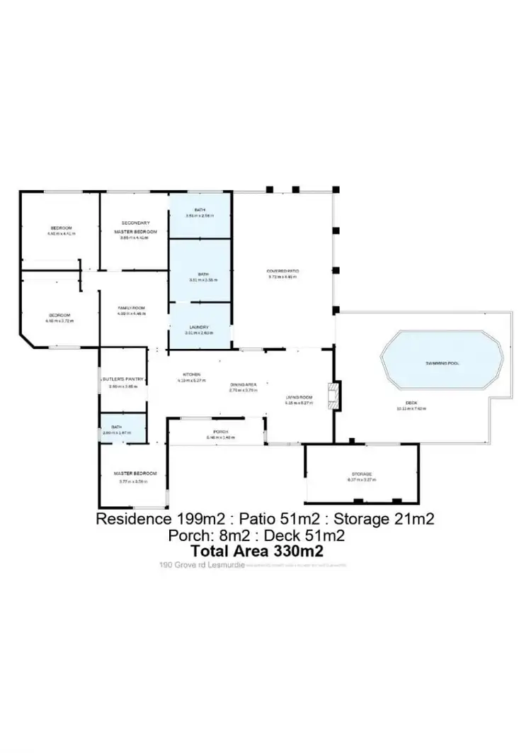 Floorplan of Homely house listing, 190 Grove Road, Lesmurdie WA 6076