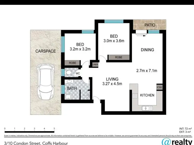 Floorplan of Homely unit listing, 3/10 Condon Street, Coffs Harbour NSW 2450