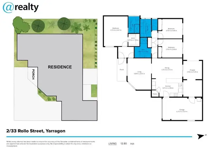 Floorplan of Homely unit listing, 2/33 Rollo Street, Yarragon VIC 3823
