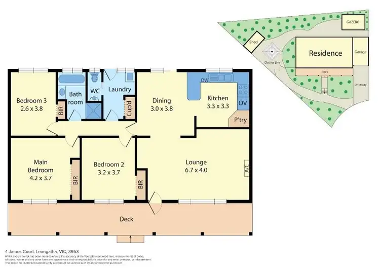 Floorplan of Homely house listing, 4 James Court, Leongatha VIC 3953