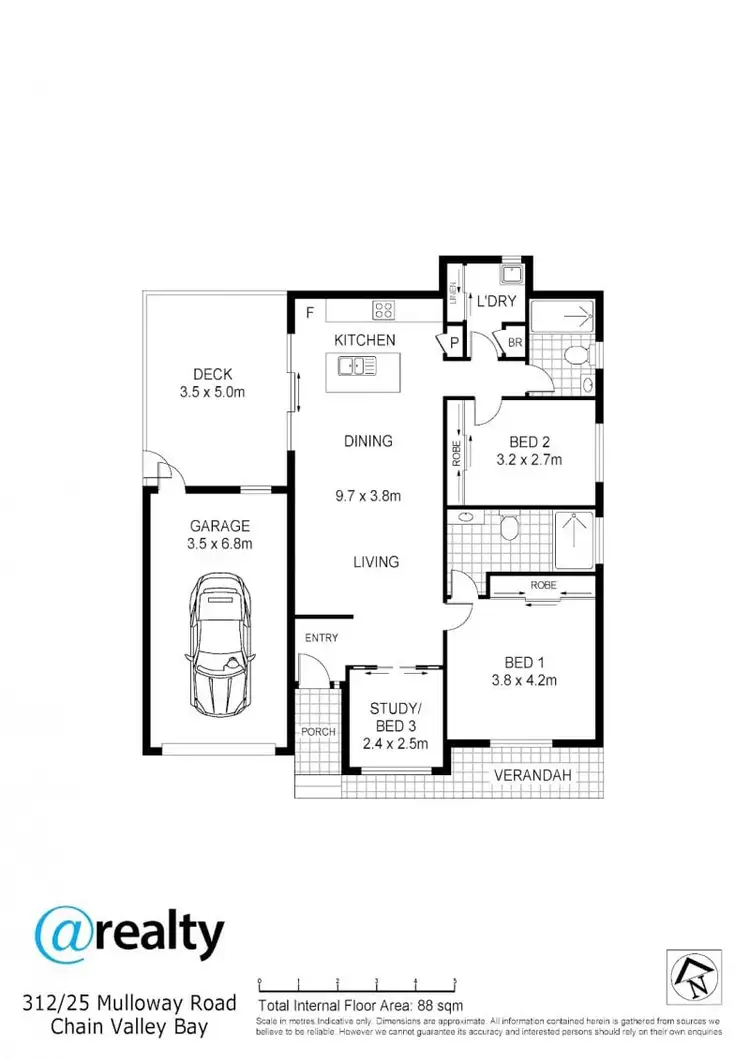 Floorplan of Homely villa listing, 312/25 Mulloway Road, Chain Valley Bay NSW 2259