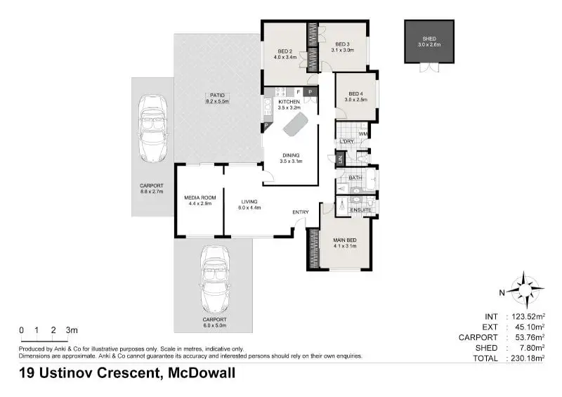 Floorplan of Homely house listing, 19 Ustinov Crescent, Mcdowall QLD 4053