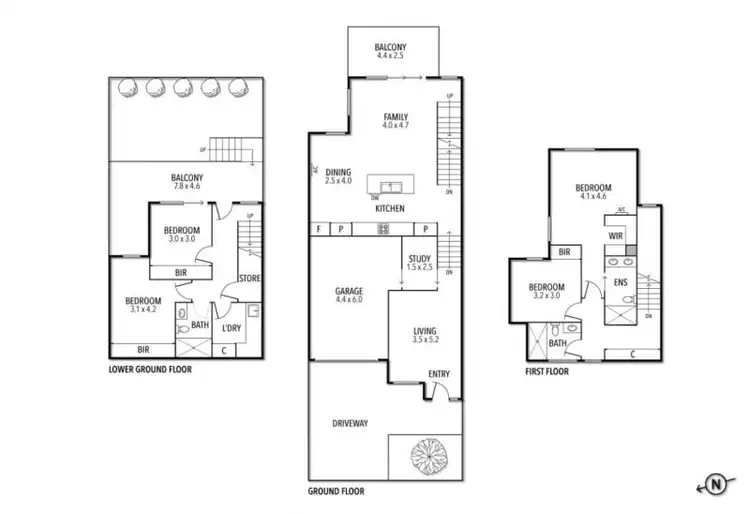 Floorplan of Homely townhouse listing, 336 Duke St, Sunshine North VIC 3020