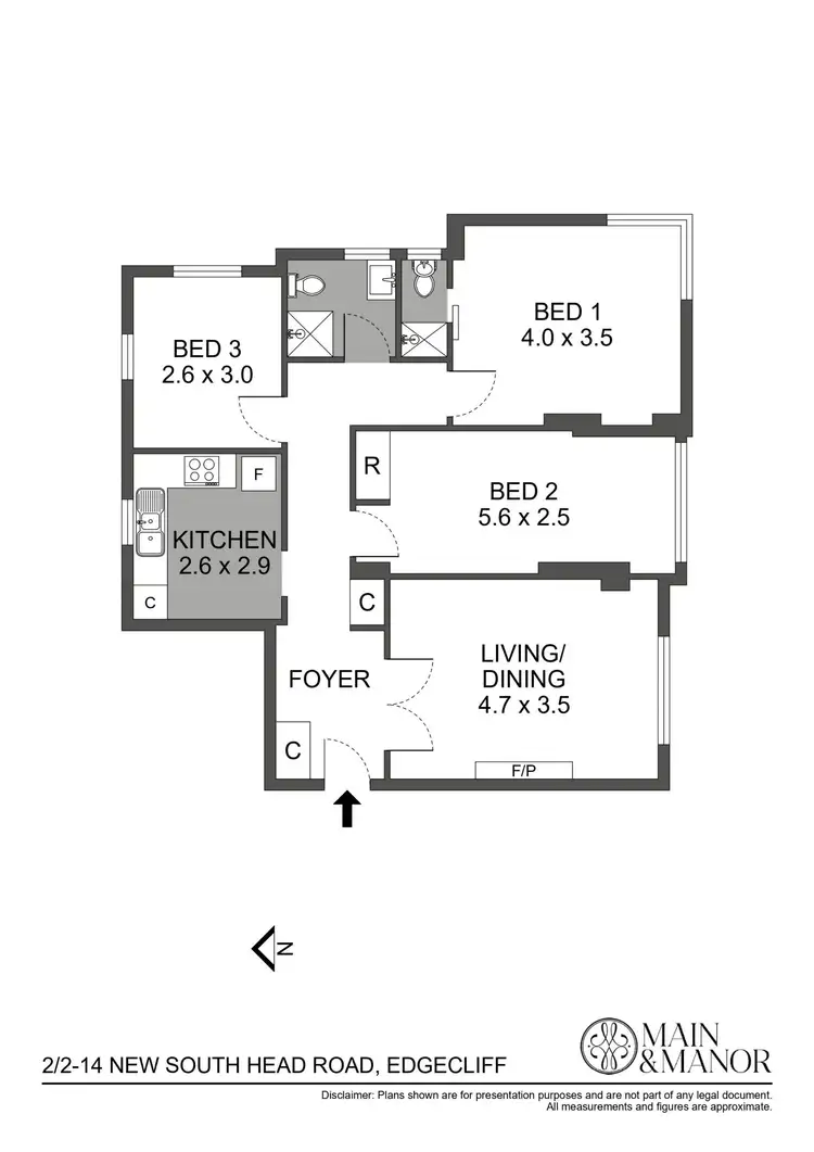 Floorplan of Homely unit listing, 2/2-14 New South Head Rd, Edgecliff NSW 2027