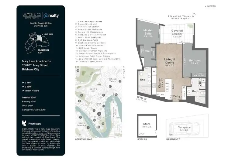 Floorplan of Homely apartment listing, 2501/111 Mary Street, Brisbane City QLD 4000