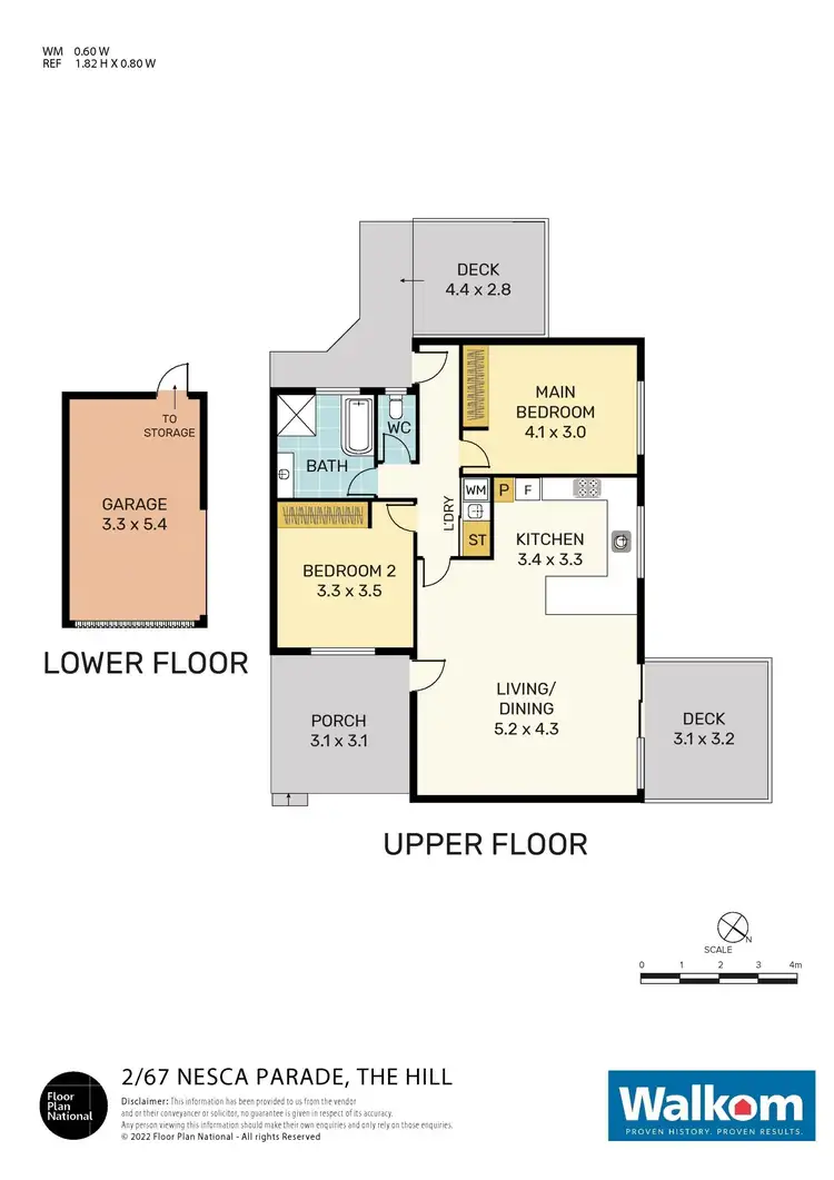 Floorplan of Homely unit listing, 2/67 Nesca Parade, The Hill NSW 2300