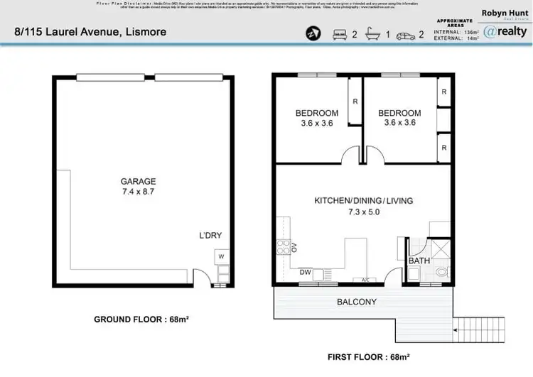 Floorplan of Homely unit listing, 8/115 Laurel Avenue, Lismore NSW 2480