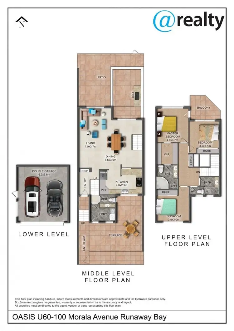Floorplan of Homely townhouse listing, unit 60/100 Morala Avenue, Runaway Bay QLD 4216