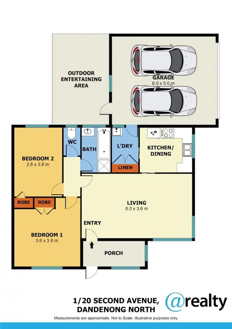 Floorplan of Homely unit listing, 1/20 Second Avenue, Dandenong North VIC 3175