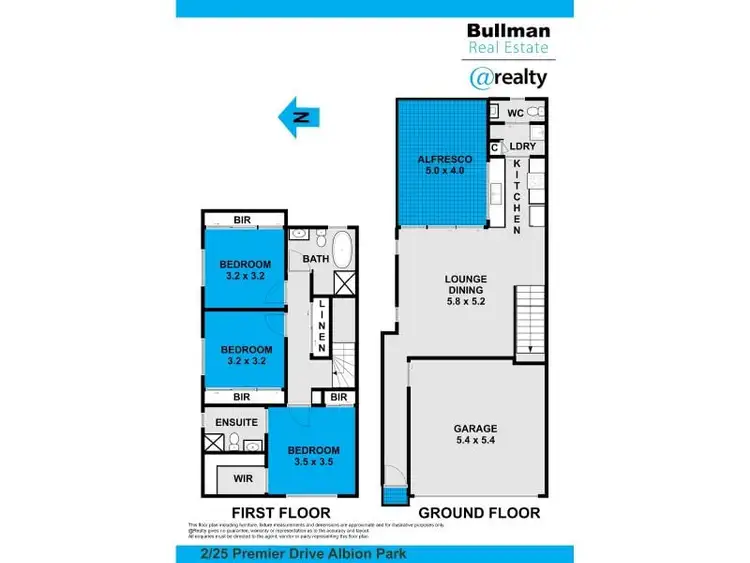 Floorplan of Homely townhouse listing, 2/25 Premier Drive, Albion Park NSW 2527