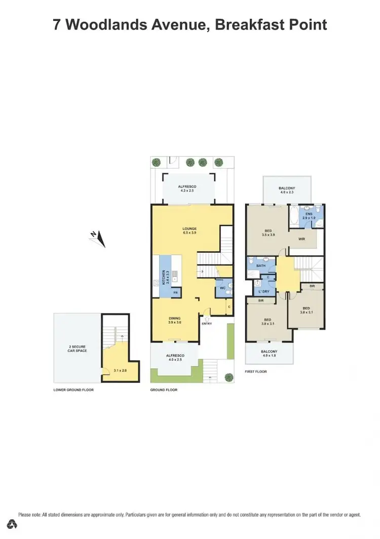 Floorplan of Homely townhouse listing, 7 Woodlands Avenue, Breakfast Point NSW 2137