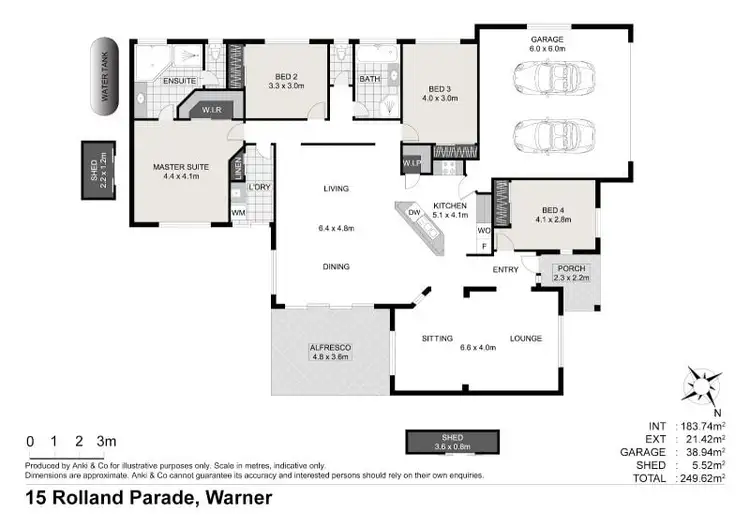 Floorplan of Homely house listing, 15 Rolland Parade, Warner QLD 4500