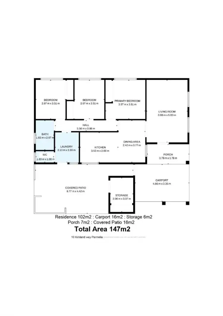 Floorplan of Homely house listing, 10 Kirkland Way, Parmelia WA 6167