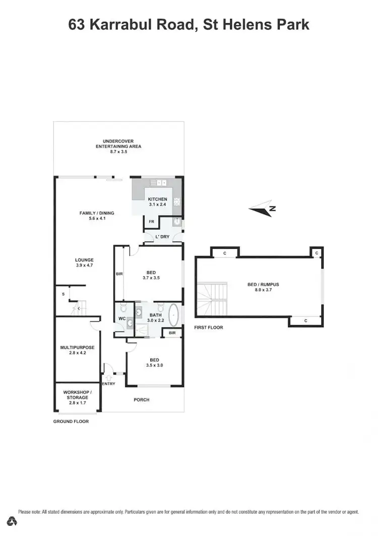 Floorplan of Homely semi-detached listing, 63B Karrabul Road, St Helens Park NSW 2560