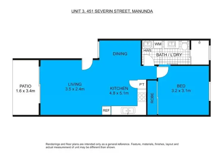 Floorplan of Homely apartment listing, 3/451-455 Severin Street, Manunda QLD 4870