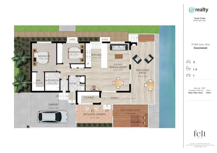 Floorplan of Homely house listing, 75/368 Oxley Drive, Coombabah QLD 4216