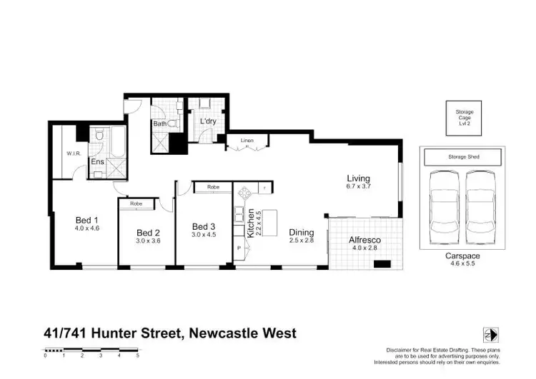 Floorplan of Homely apartment listing, 41/741 Hunter Street, Newcastle West NSW 2302